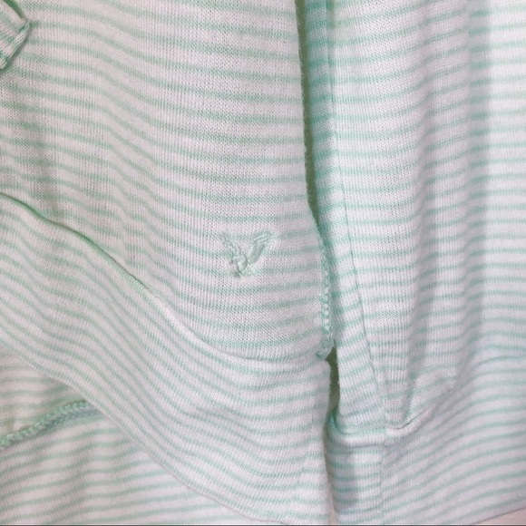 American Eagle hoodie green white stripe x-small - Picture 3 of 7